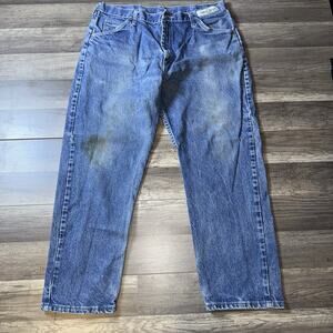 Bulwark FR Flame Resistant Denim Jeans 38x30 Blue Workwear Made in Mexico